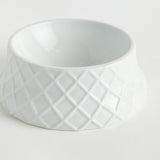 Napa White TRELLIS PET BOWL LARGE