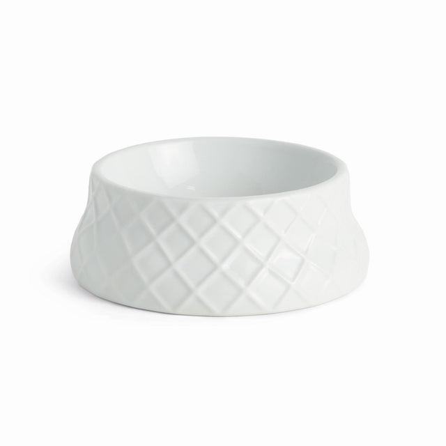 Napa White TRELLIS PET BOWL SMALL