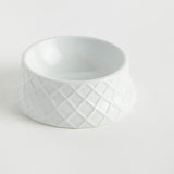 Napa White TRELLIS PET BOWL SMALL