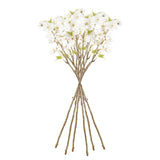 Napa White DOUBLE CHERRY BLOSSOM STEMS 28", SET OF 6