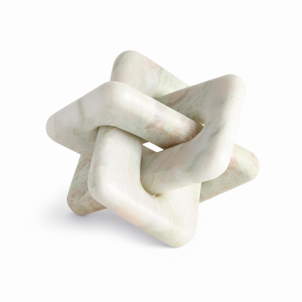 Napa Green/White Marble JARVIS MARBLE KNOT SCULPTURE
