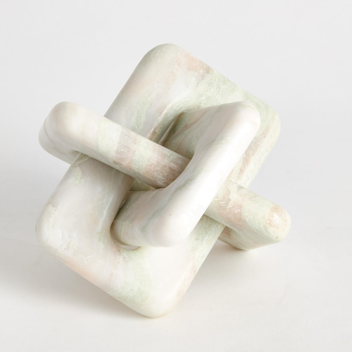 Napa Green/White Marble JARVIS MARBLE KNOT SCULPTURE
