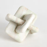 Napa Green/White Marble JARVIS MARBLE KNOT SCULPTURE