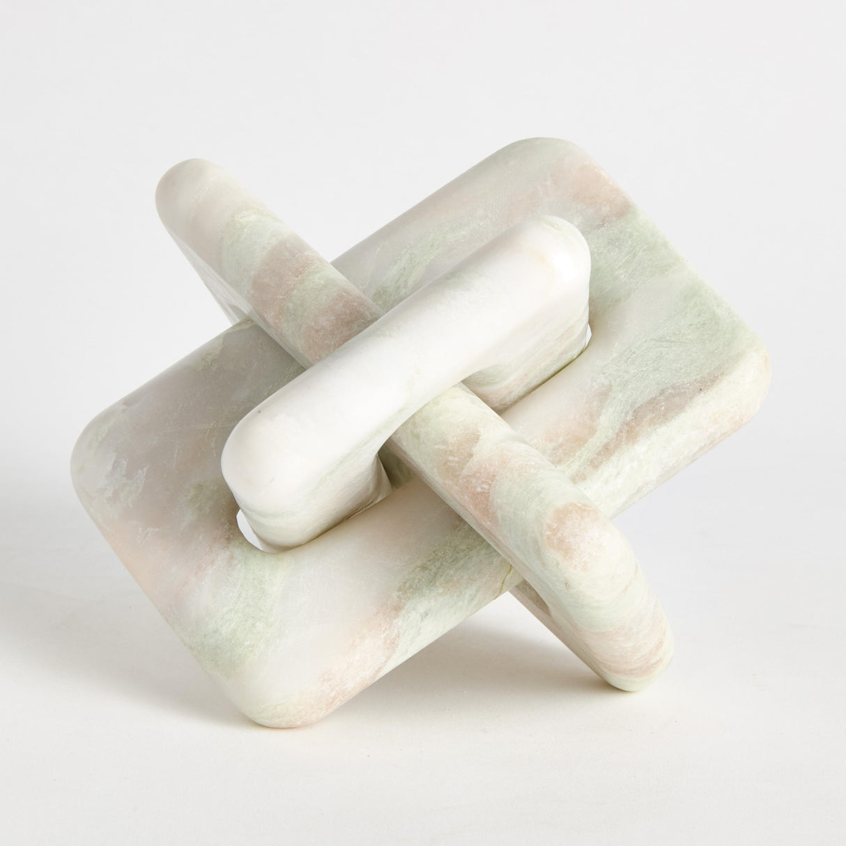 Napa Green/White Marble JARVIS MARBLE KNOT SCULPTURE