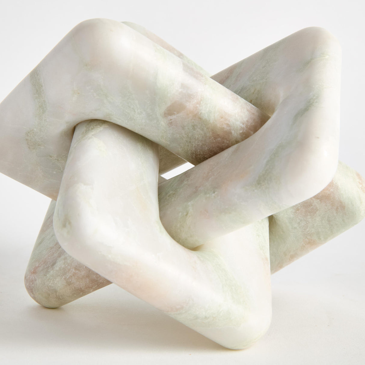 Napa Green/White Marble JARVIS MARBLE KNOT SCULPTURE