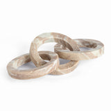 Napa Brown/White Marble JANELLE MARBLE LINK SCULPTURE
