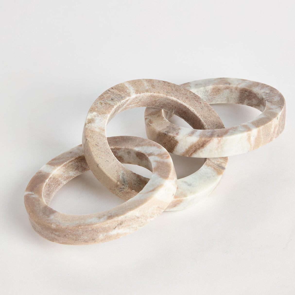 Napa Brown/White Marble JANELLE MARBLE LINK SCULPTURE