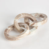 Napa Brown/White Marble JANELLE MARBLE LINK SCULPTURE
