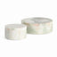 Napa Green/White Marble JOHANNA MARBLE ROUND LIDDED BOXES, SET OF 2