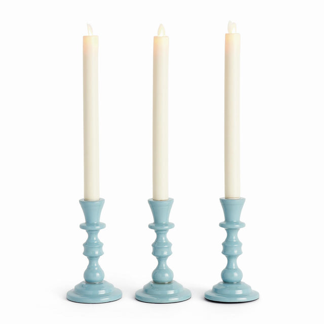 Napa Blue EVE TAPER HOLDERS, SET OF 3