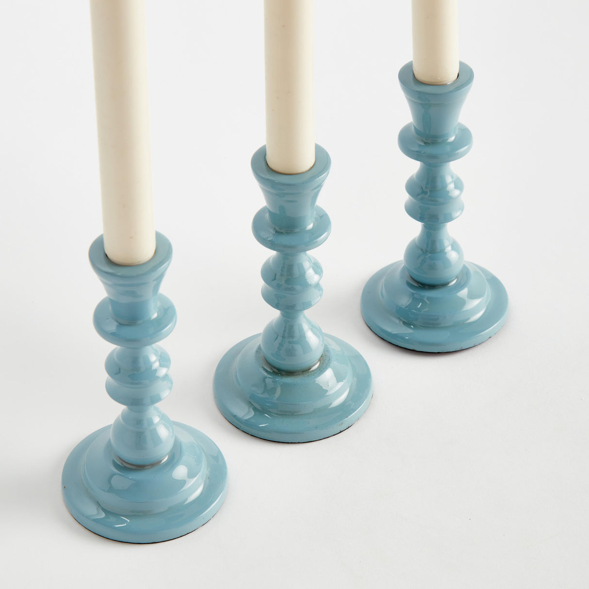 Napa Blue EVE TAPER HOLDERS, SET OF 3