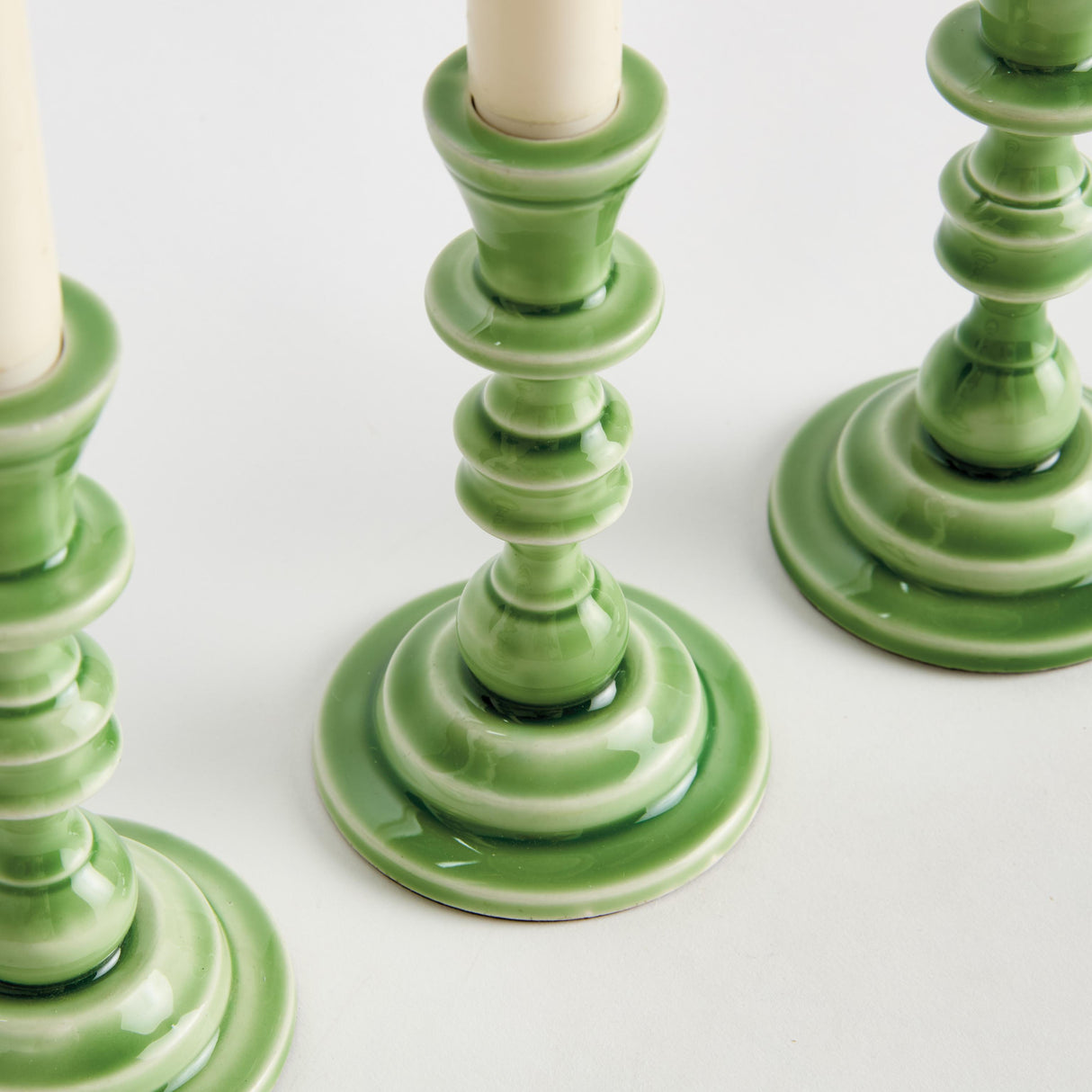 Napa Green EVE TAPER HOLDERS, SET OF 3