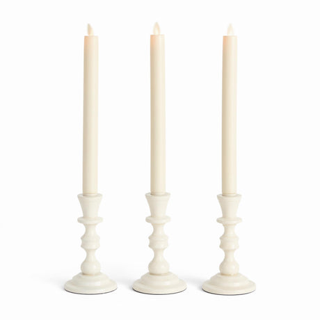 Napa White EVE TAPER HOLDERS, SET OF 3