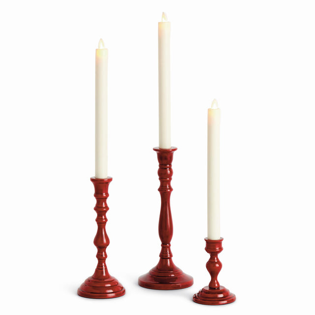 Napa Red HUGH TAPER HOLDERS, SET OF 3