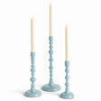 Napa Blue ROSINA TAPER HOLDERS, SET OF 3