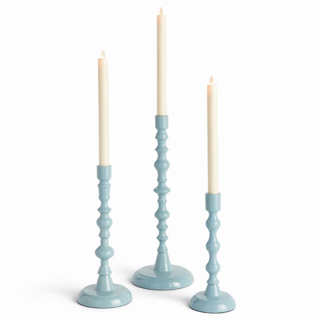Napa Blue ROSINA TAPER HOLDERS, SET OF 3