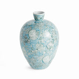 Napa Light Blue/White POMEGRANATE SKETCH VASE