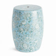 Napa Light Blue/White POMEGRANATE SKETCH STOOL