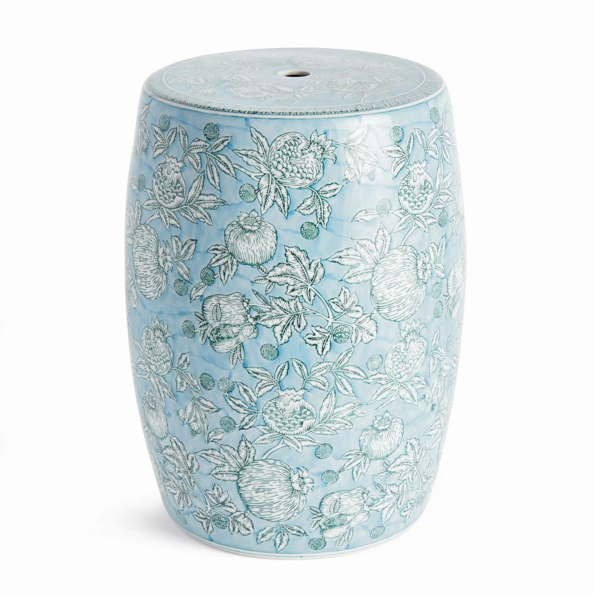 Napa Light Blue/White POMEGRANATE SKETCH STOOL