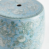 Napa Light Blue/White POMEGRANATE SKETCH STOOL