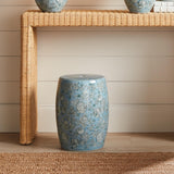Napa Light Blue/White POMEGRANATE SKETCH STOOL