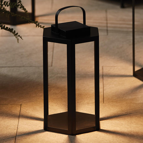 Napa Black JOYCE SOLAR LANTERN 18"