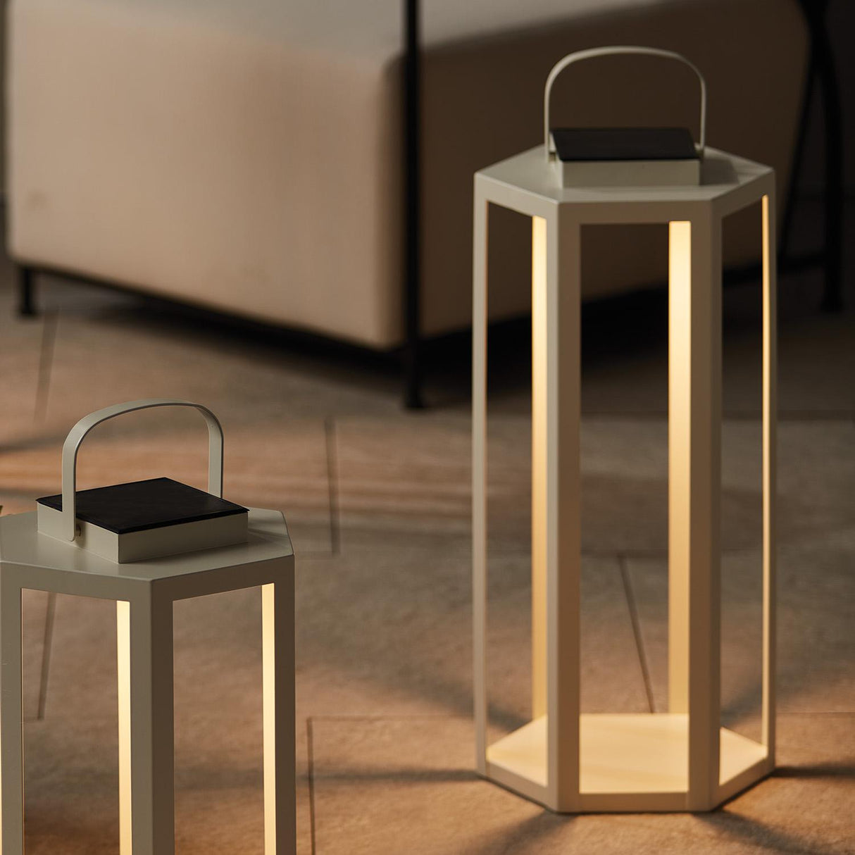 Napa Ivory JOYCE SOLAR LANTERN 24"