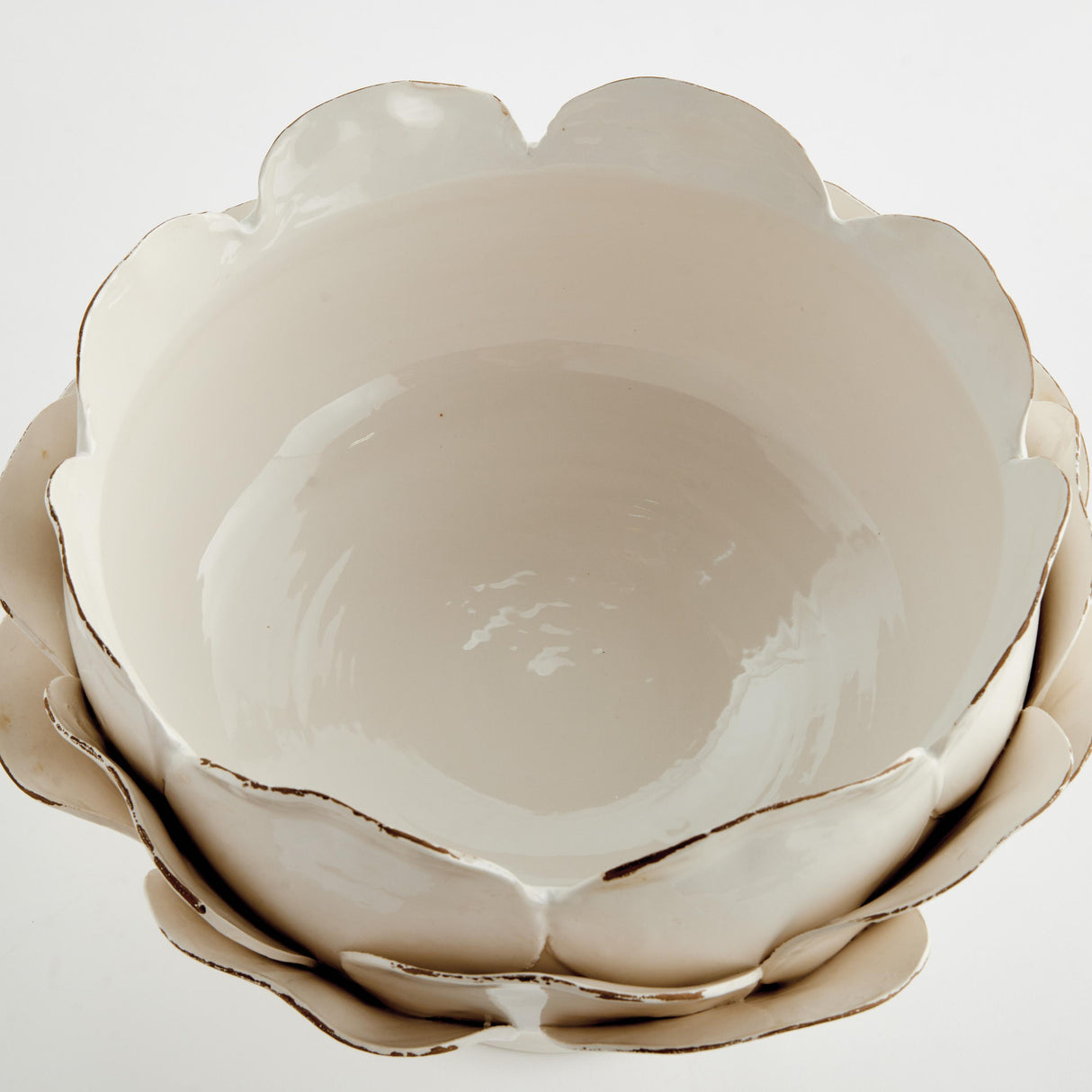 Napa White DI ROSA GRANDE FOOTED DECORATIVE BOWL