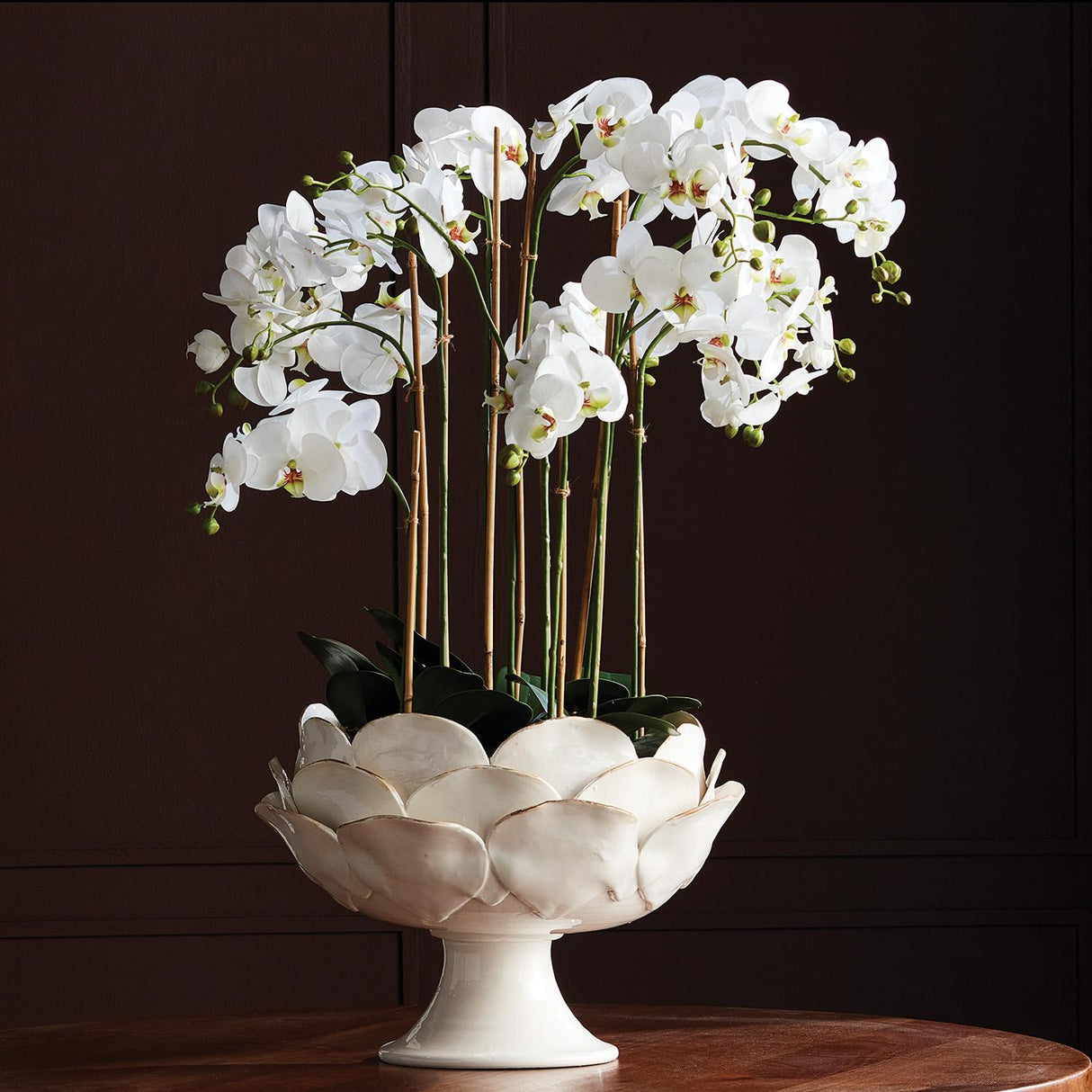 Napa White DI ROSA GRANDE FOOTED DECORATIVE BOWL