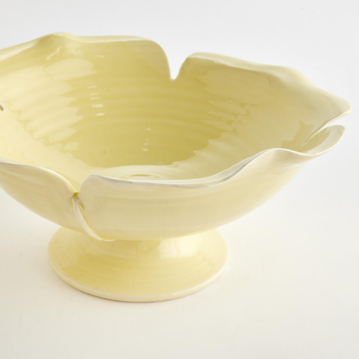 Napa Yellow Ice PETALO DECORATIVE FOOTED BOWL
