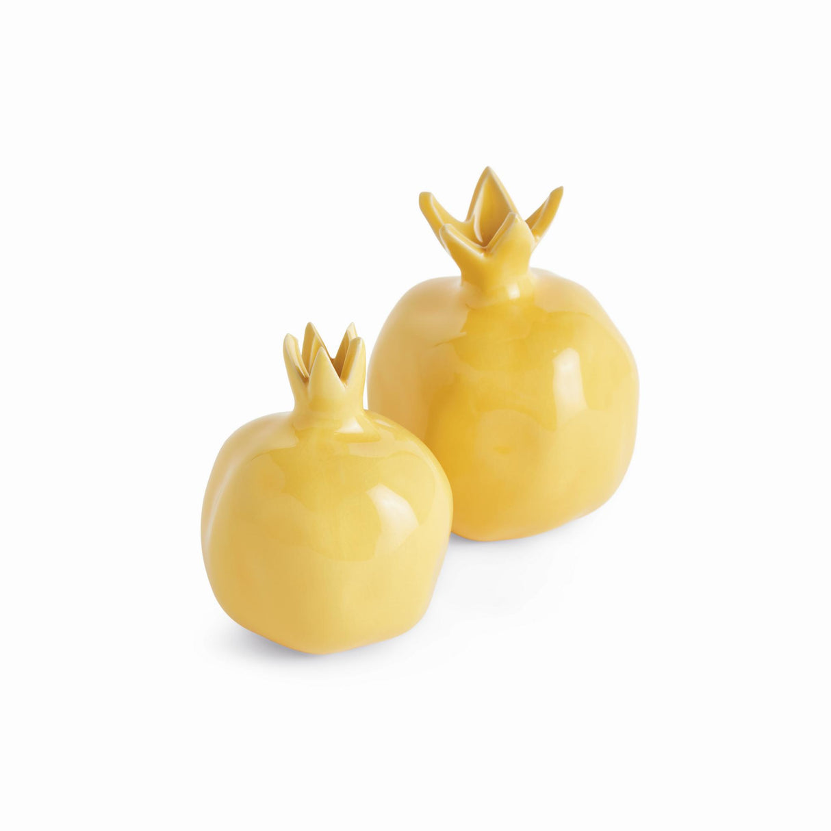 Napa Yellow POMEGRANATE BUD VASES, SET OF 2
