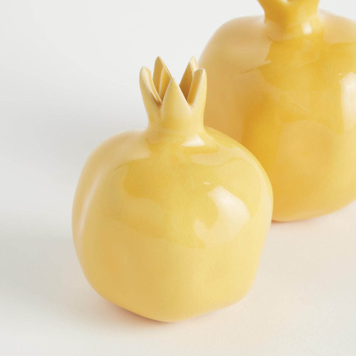 Napa Yellow POMEGRANATE BUD VASES, SET OF 2