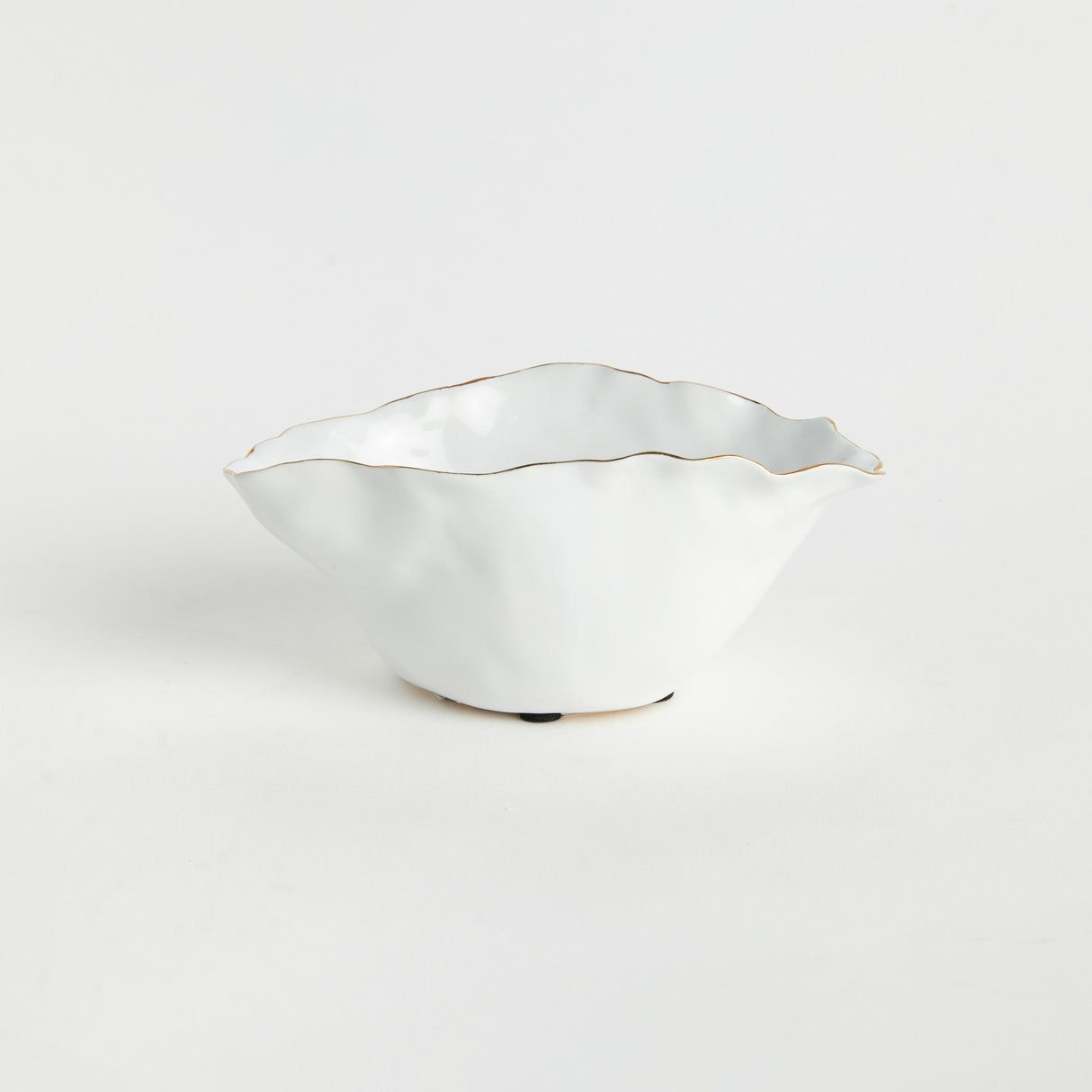 Napa White/Gold MACKENNA WIDE VASE SMALL