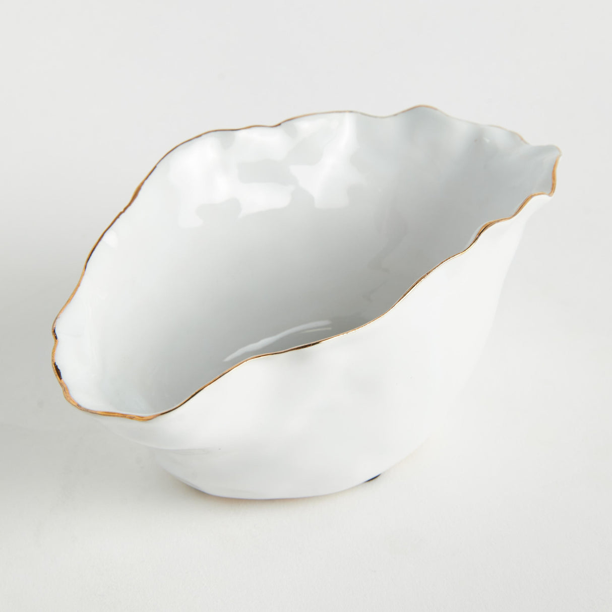 Napa White/Gold MACKENNA WIDE VASE SMALL