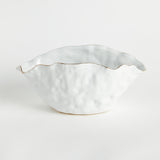 Napa White/Gold MACKENNA WIDE VASE LARGE