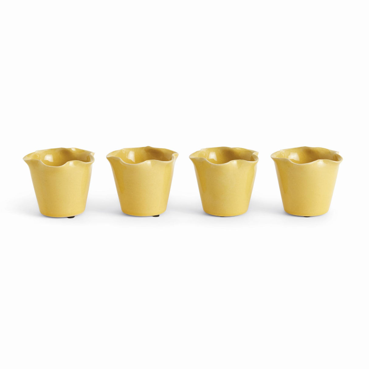 Napa Yellow LYDIA MINI POTS, SET OF 4
