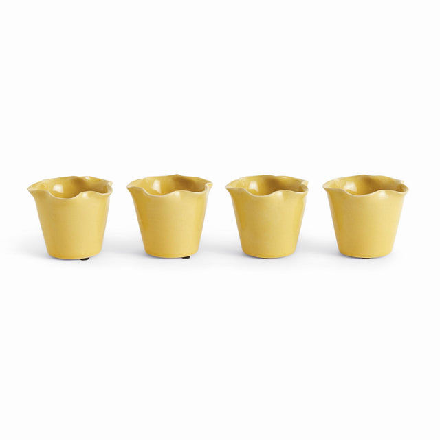 Napa Yellow LYDIA MINI POTS, SET OF 4