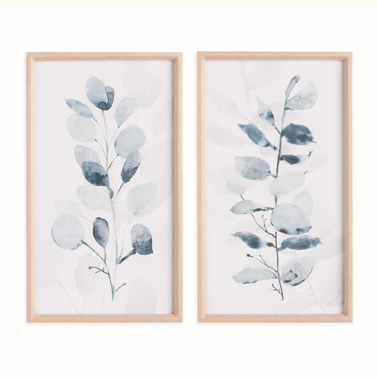 Napa Fabric wrapped frame ETHEREAL EUCALYPTUS PRINTS, SET OF 2