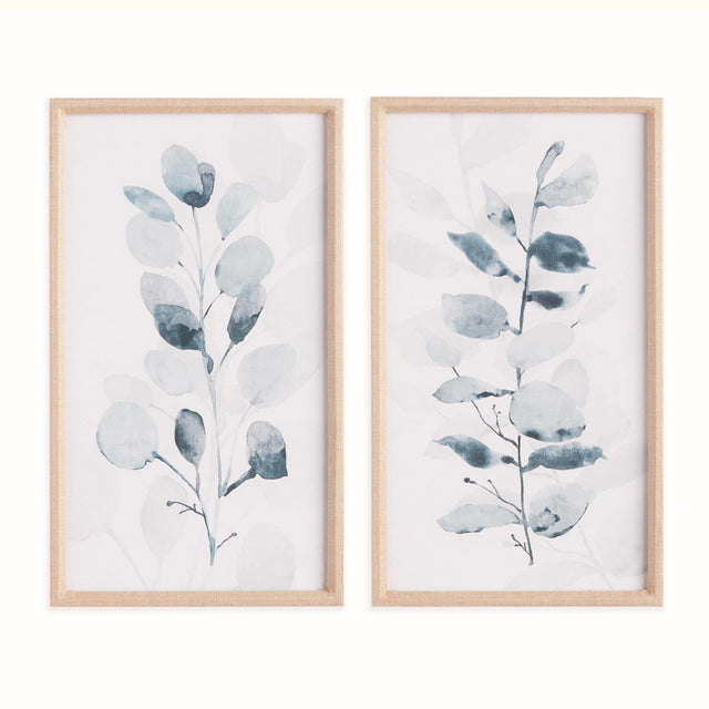 Napa Fabric wrapped frame ETHEREAL EUCALYPTUS PRINTS, SET OF 2