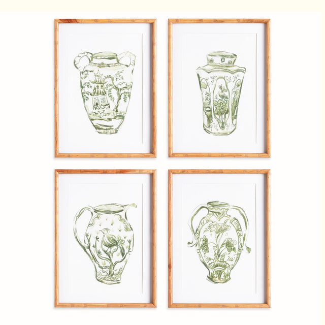 Napa Includes mat CHINOISERIE JAR PRINTS, SET OF 4