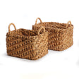 Napa Natural EVE BANANA LEAF BASKETS WITH HANDLES LARGE, SET OF 2