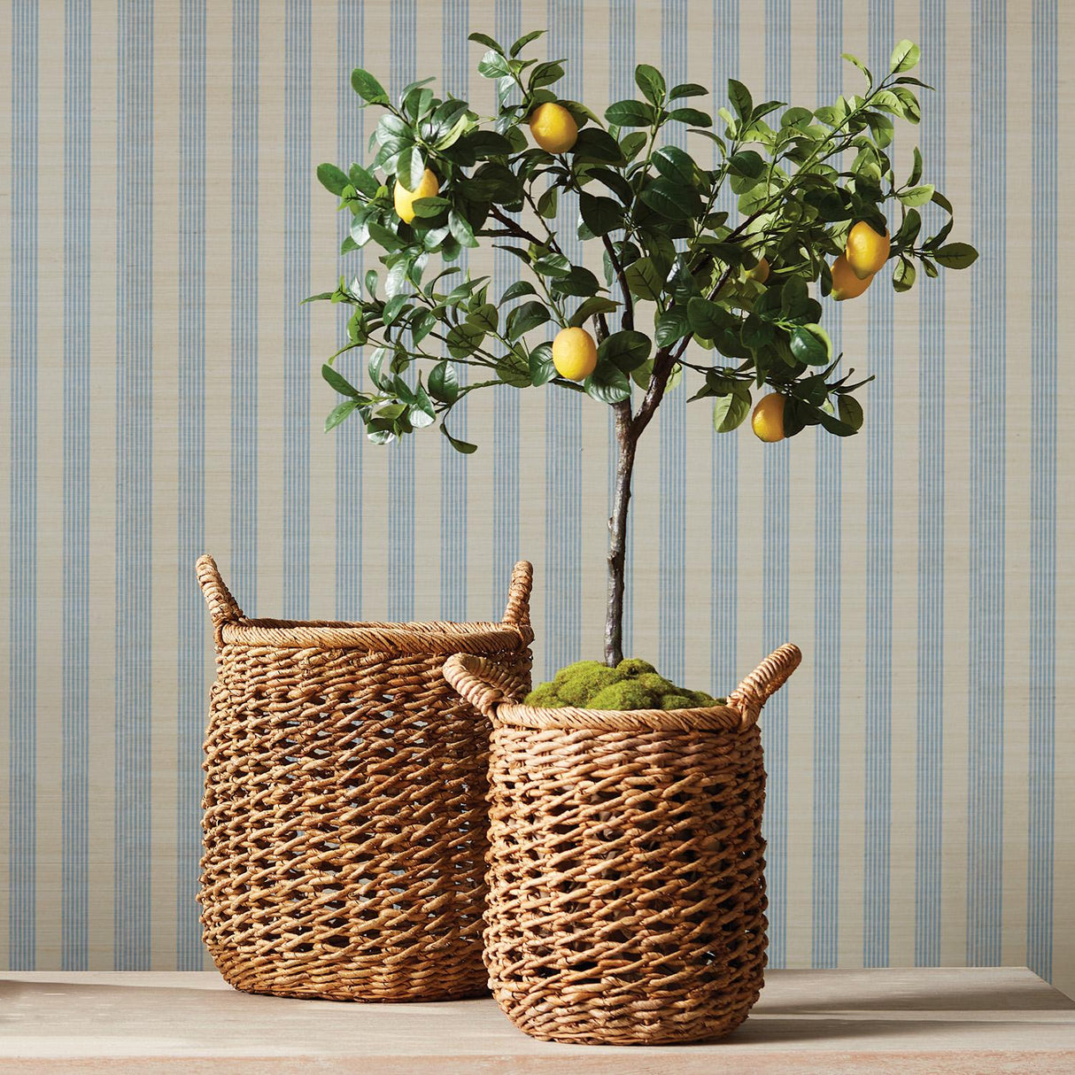 Napa Natural CAM BANANA LEAF BASKETS W/ HANDLES, SET OF 2