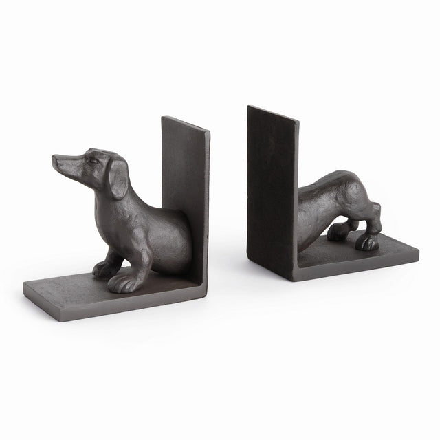 Napa Black Bronze DACHSHUND BOOKENDS, SET OF 2
