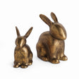 Napa Antique Brass SITTING RABBIT SCULPTURE, SET OF 2
