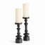 Napa Black Bronze BARRETT CANDLE STANDS, SET OF 2