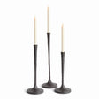 Napa Black Bronze BURKE TAPER HOLDERS, SET OF 3