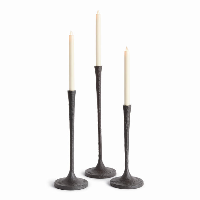 Napa Black Bronze BURKE TAPER HOLDERS, SET OF 3