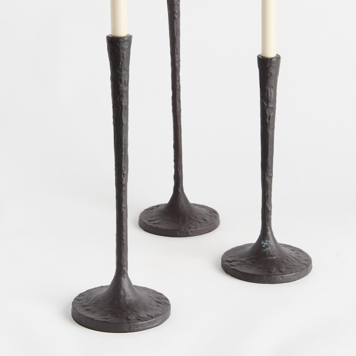 Napa Black Bronze BURKE TAPER HOLDERS, SET OF 3