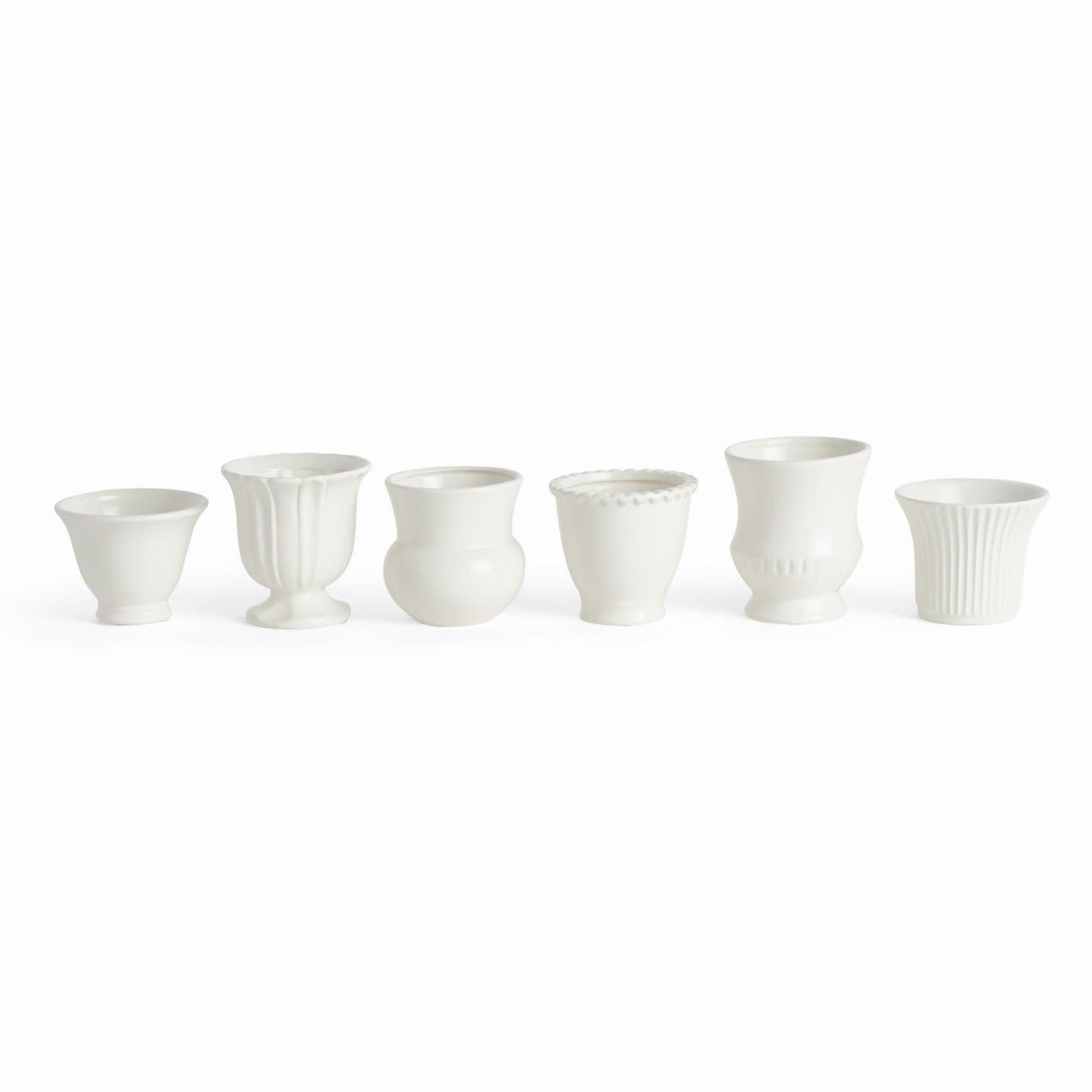 Napa White SENORA MINI CACHEPOTS, SET OF 6