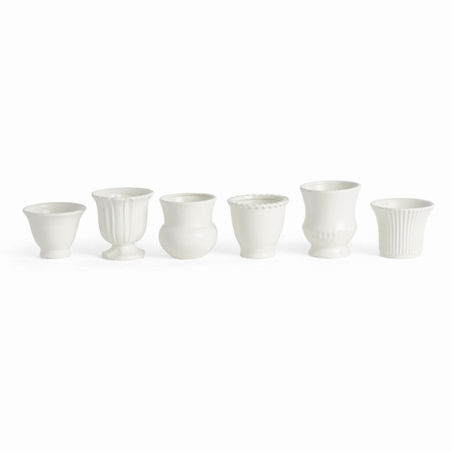 Napa White SENORA MINI CACHEPOTS, SET OF 6